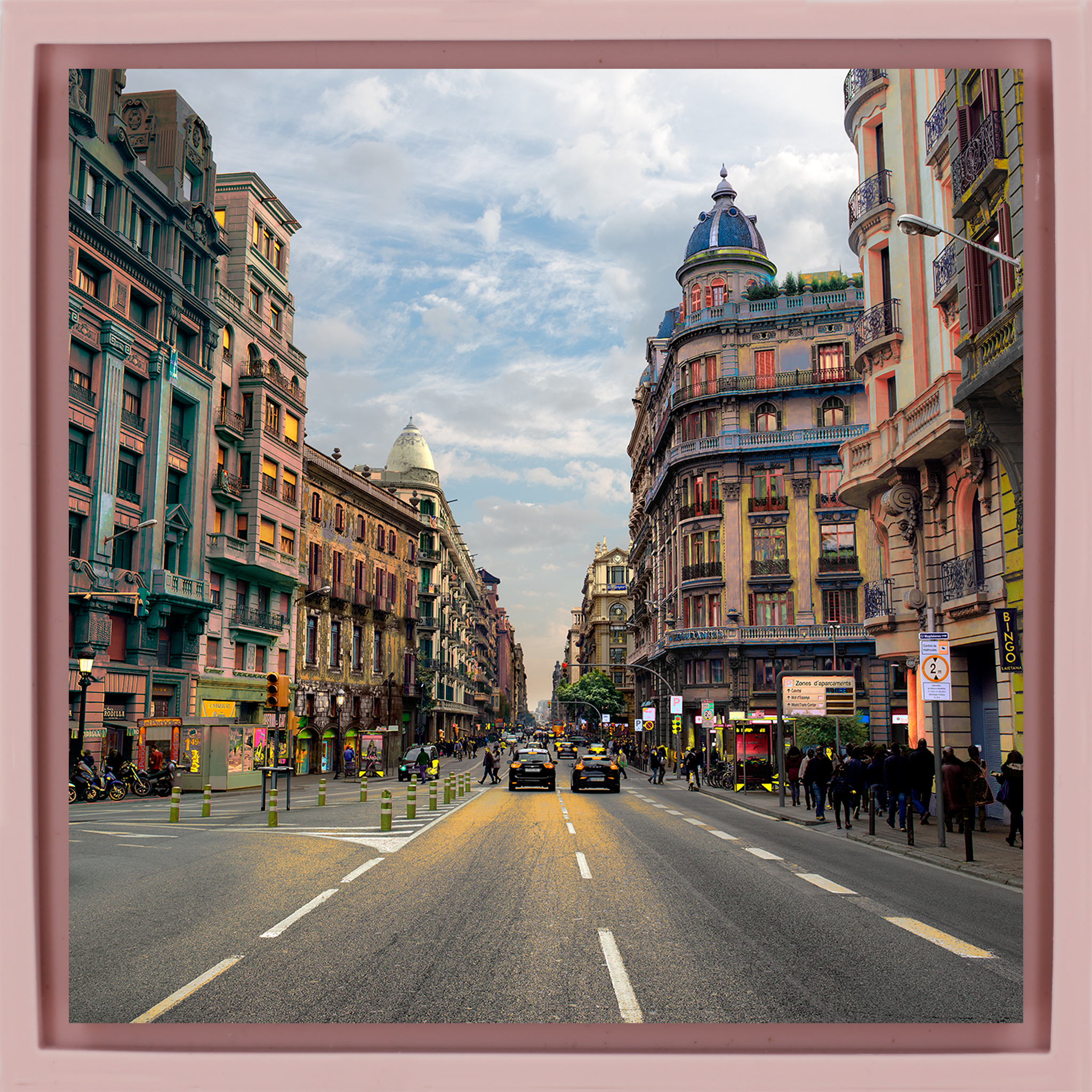 Via Laietana- Pink Wrapp