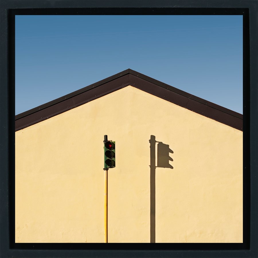 Red Light Yellow Wall - Black Wrapp
