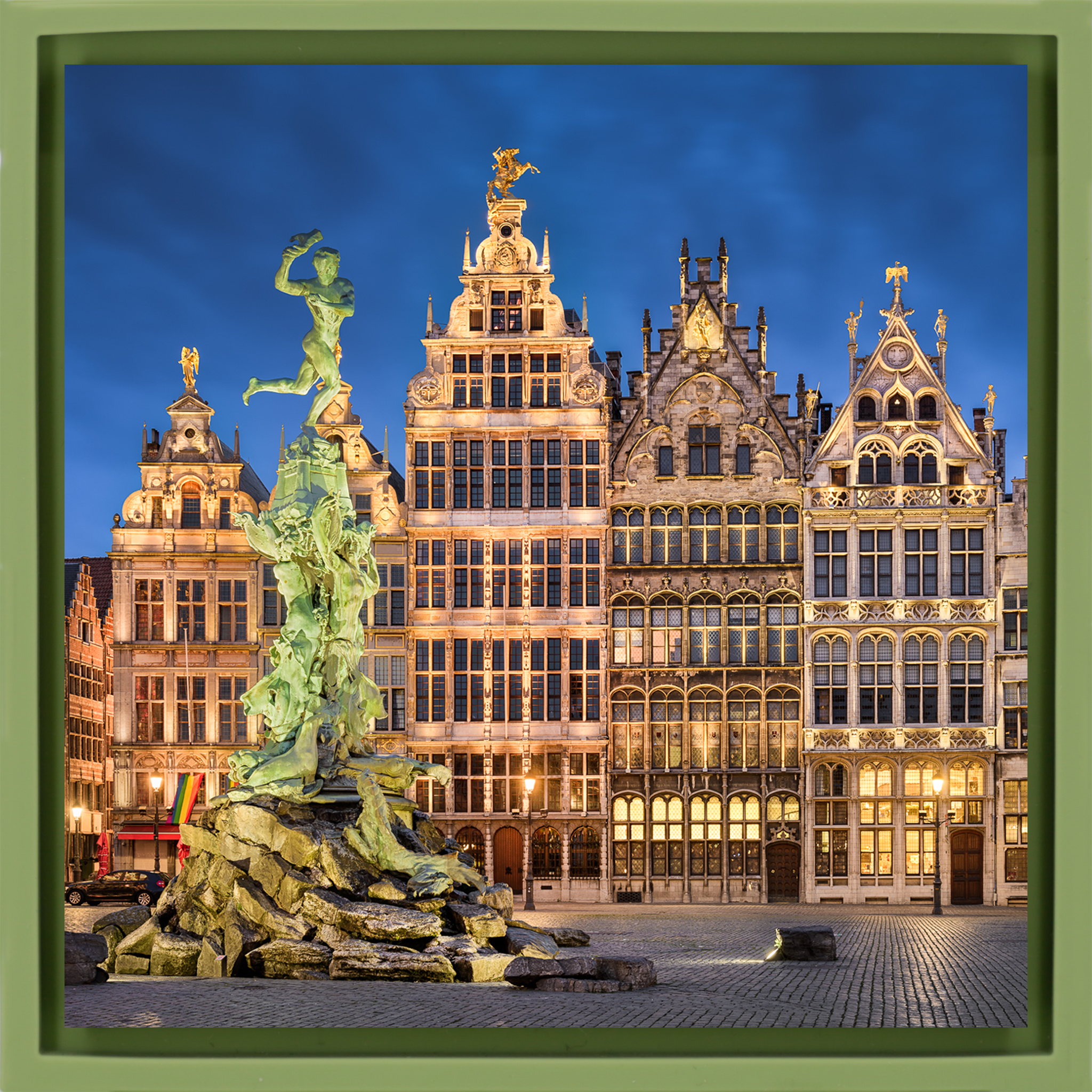Grote Markt Antwerp- Light Green Wrapp