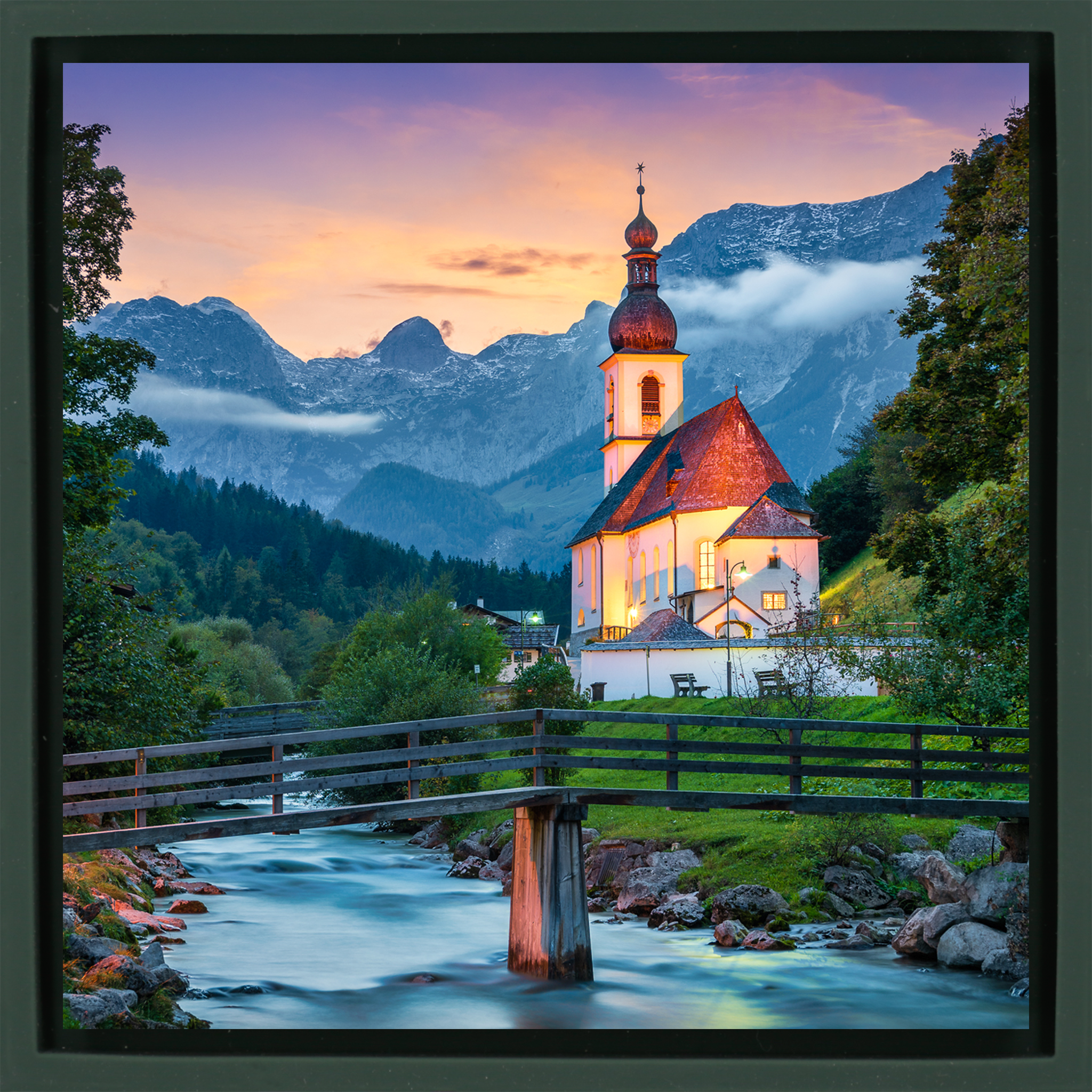 Church of Ramsau- Dark Green Wrapp