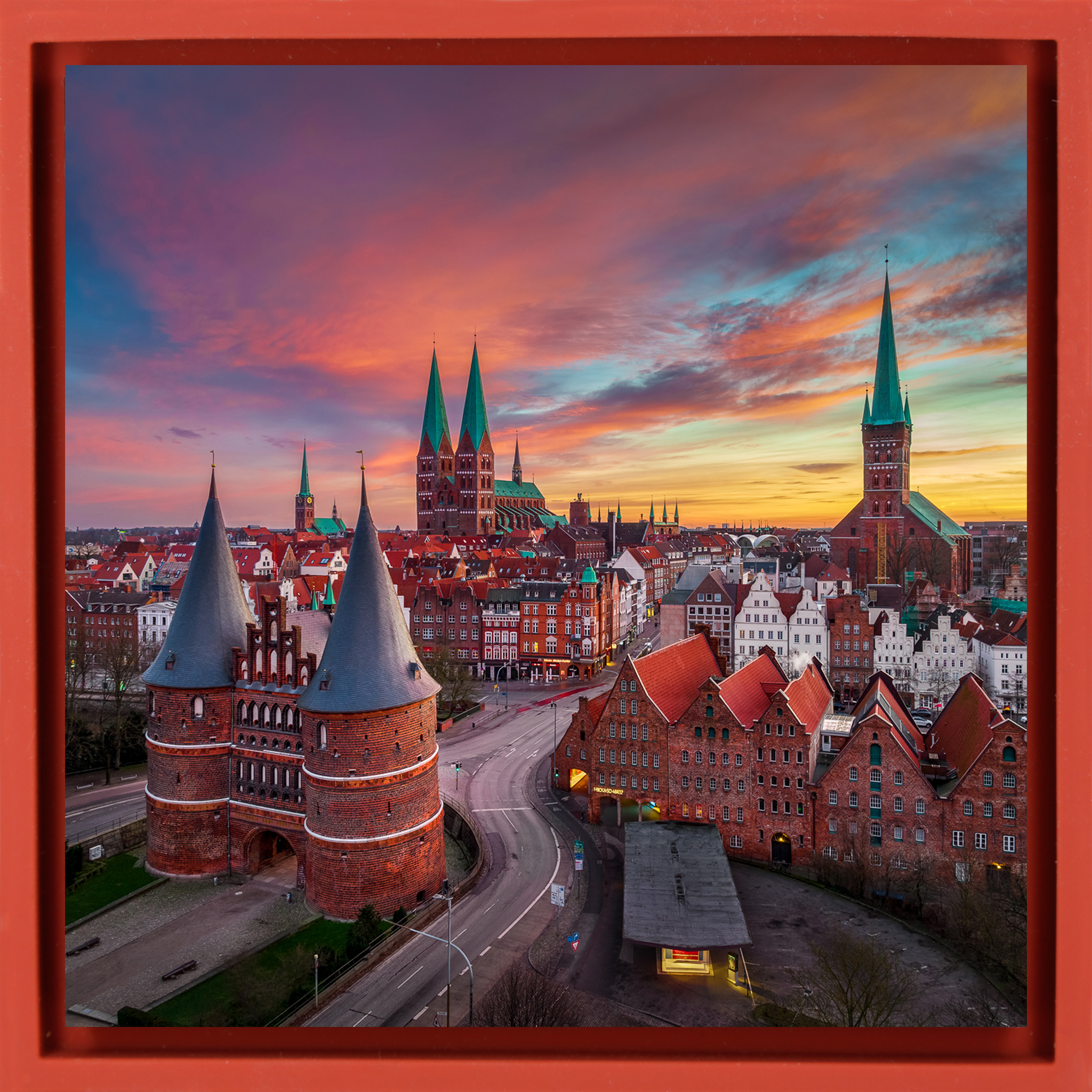 Sunrise at The Holstentor - Rode Wrapp