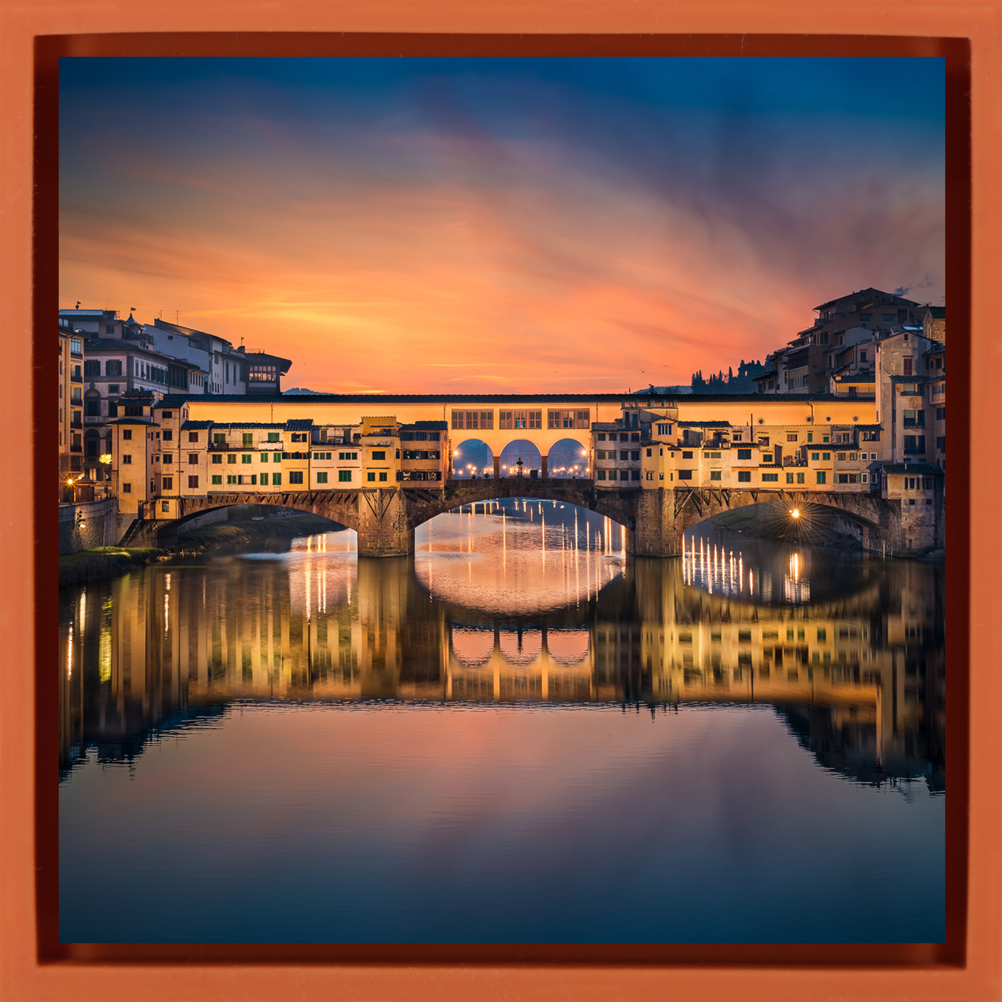 Ponte Vecchio over Arno River- Orange Wrapp