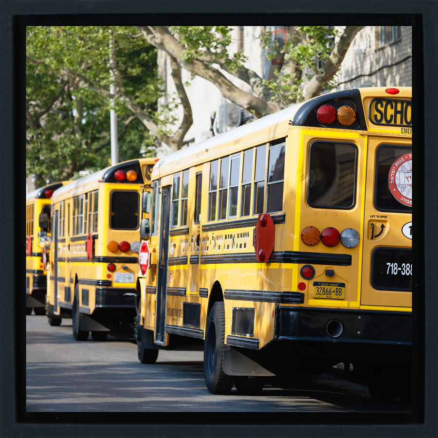 Hasidic School Busses - Black Wrapp