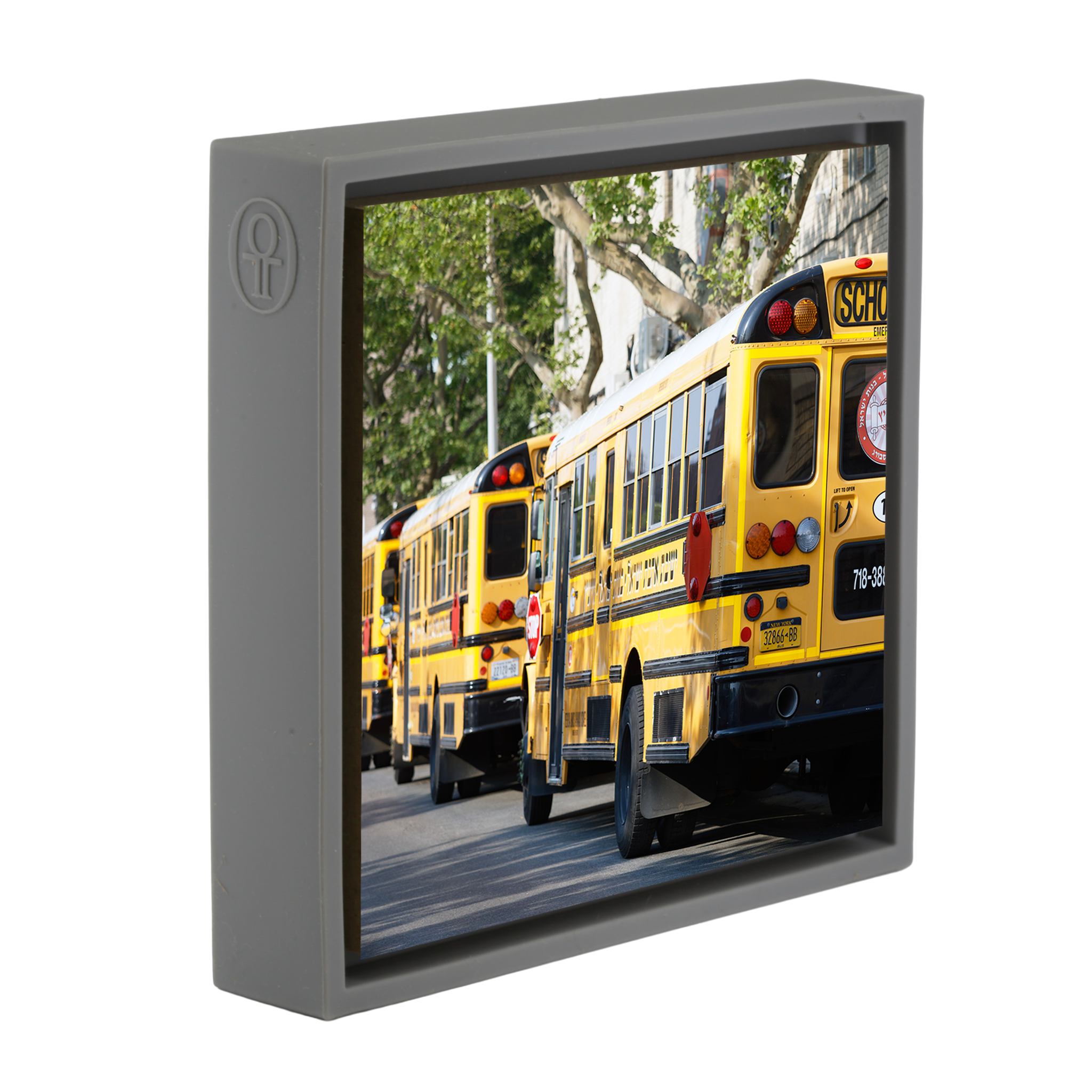 Hasidic School Busses- Grey Wrapp