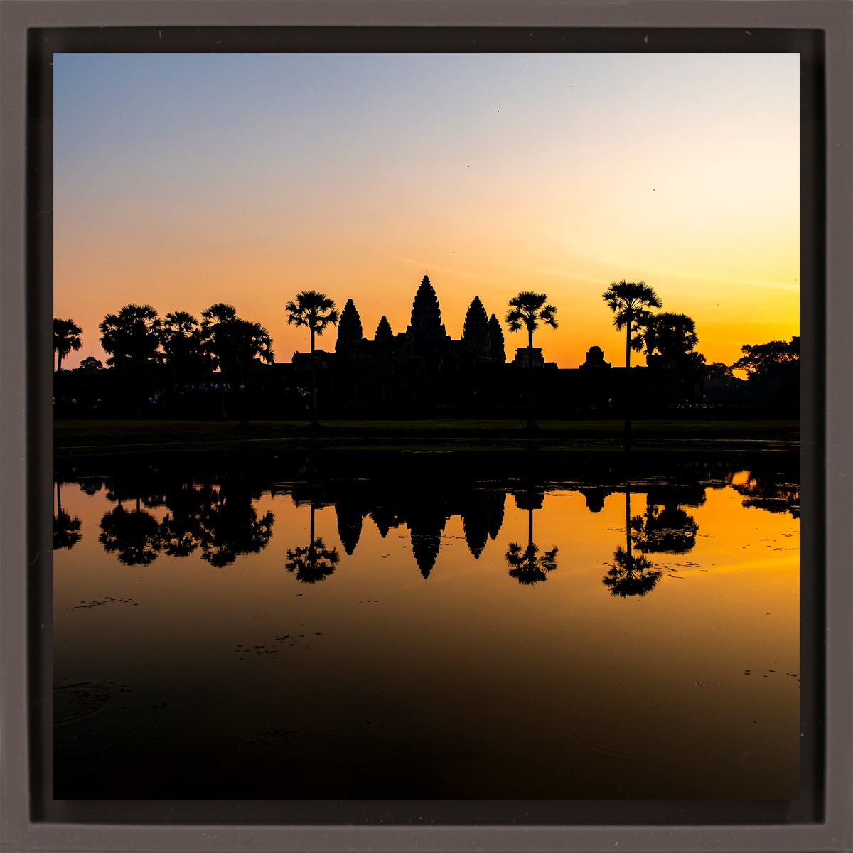 Angkor Wat Silhouette at Sunrise