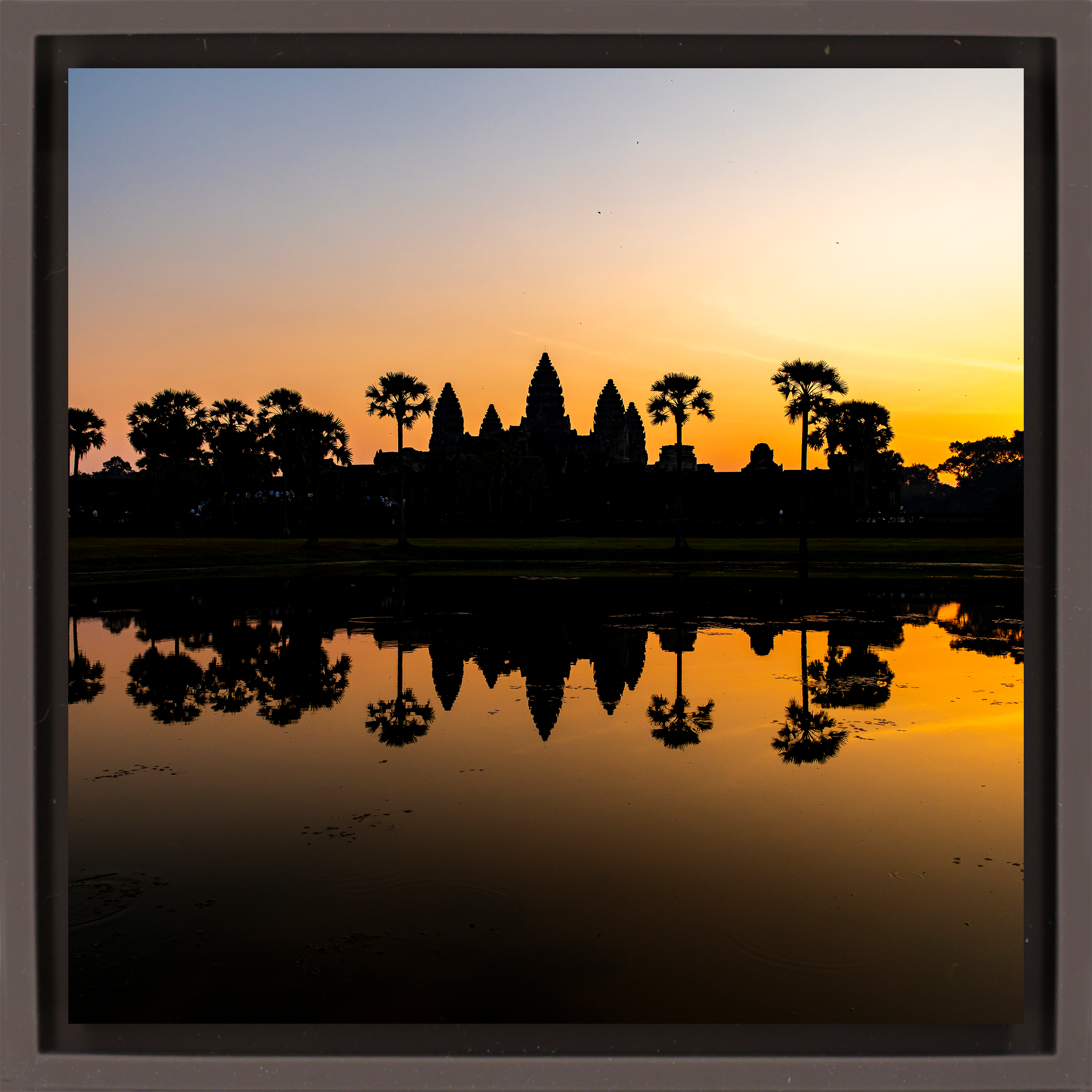 Angkor Wat Silhouette at Sunrise- Brown Wrapp