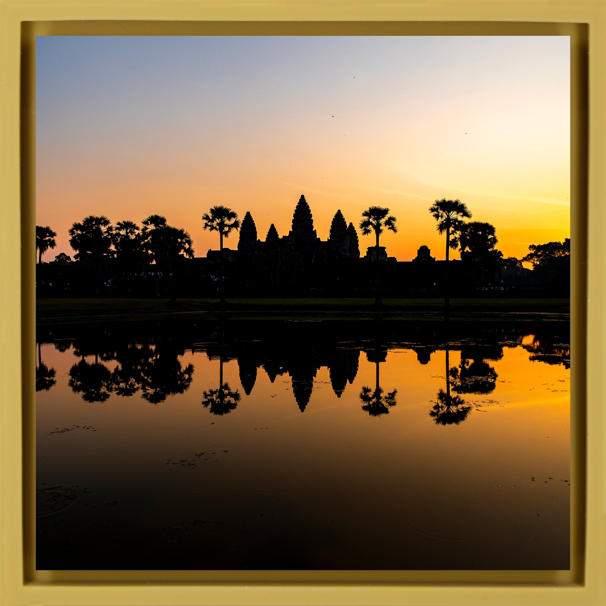 Angkor Wat Silhouette at Sunrise- Ochre Wrapp