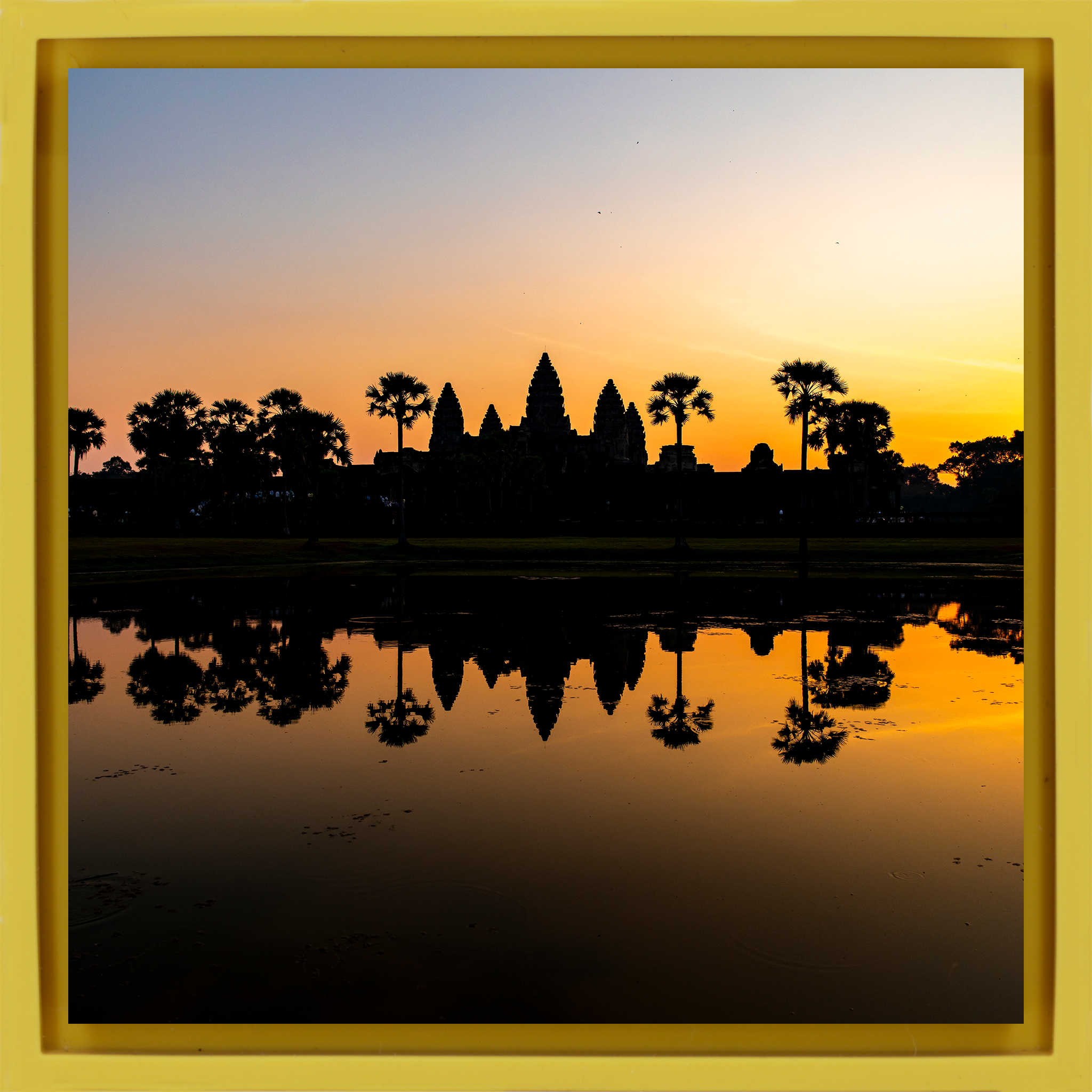 Angkor Wat Silhouette at Sunrise- Yellow Wrapp