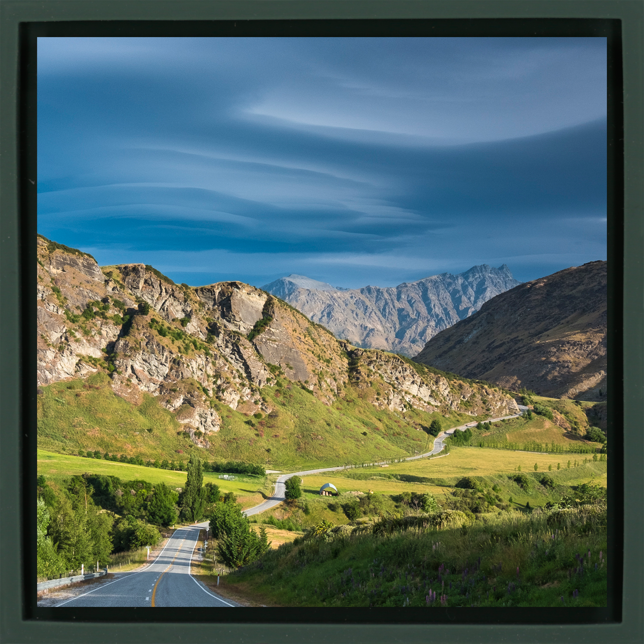 South Island Lenticular Clouds- Dark Green Wrapp