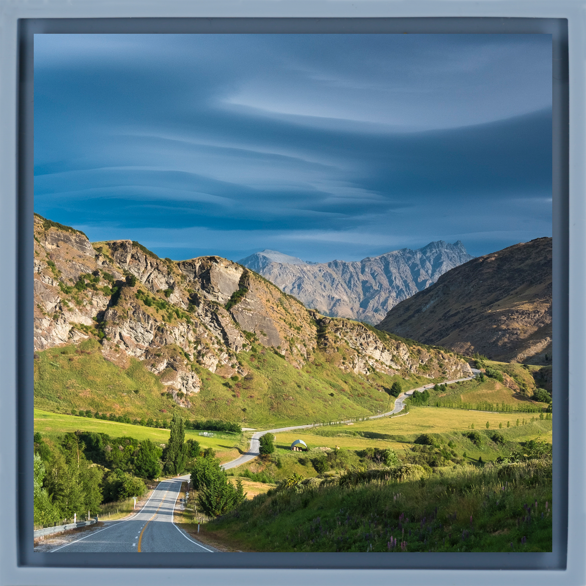 South Island Lenticular Clouds- Light Blue Wrapp