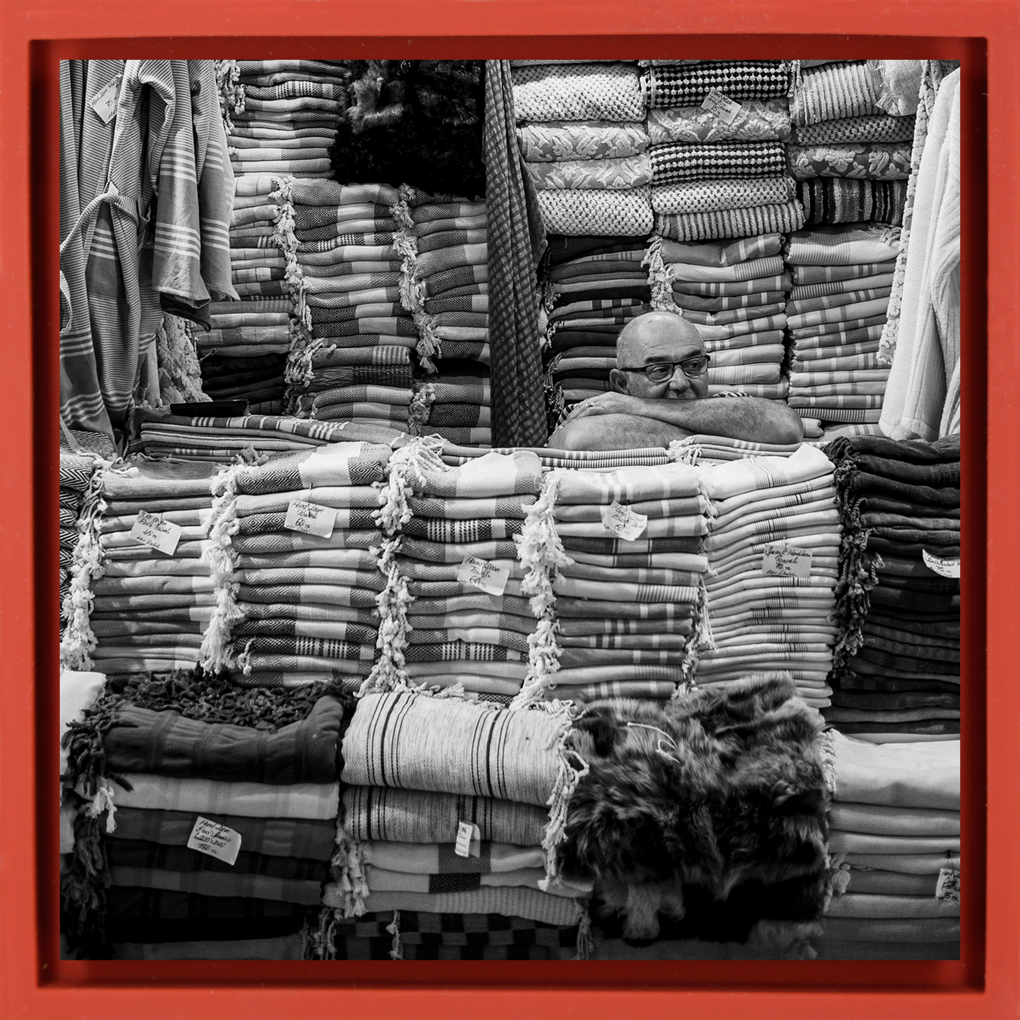 Quiet Day at the Market- Red Wrapp