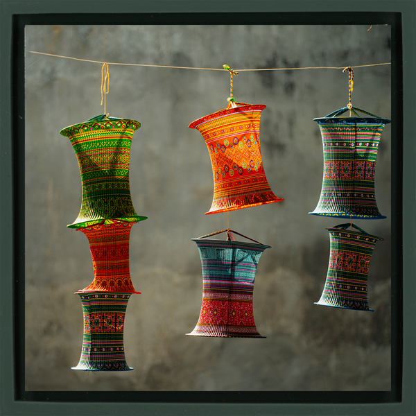 Vibrant Lanterns - Dunkelgrüne Wrapp