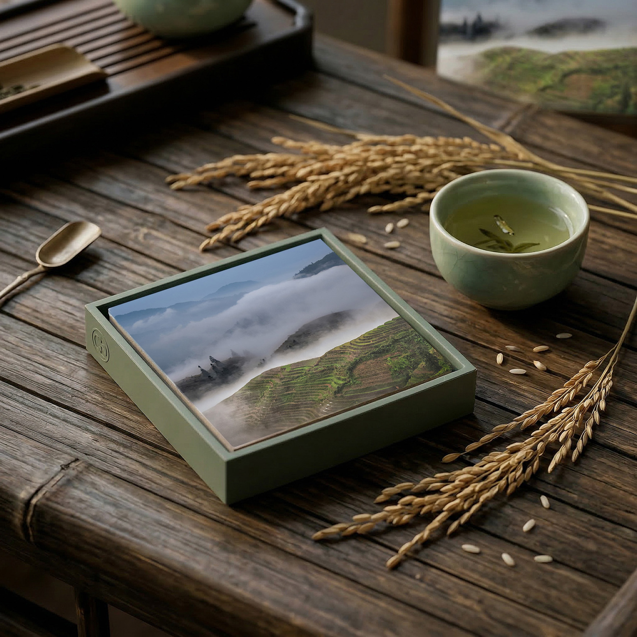 Rice Terraces - Donkergroene Wrapp