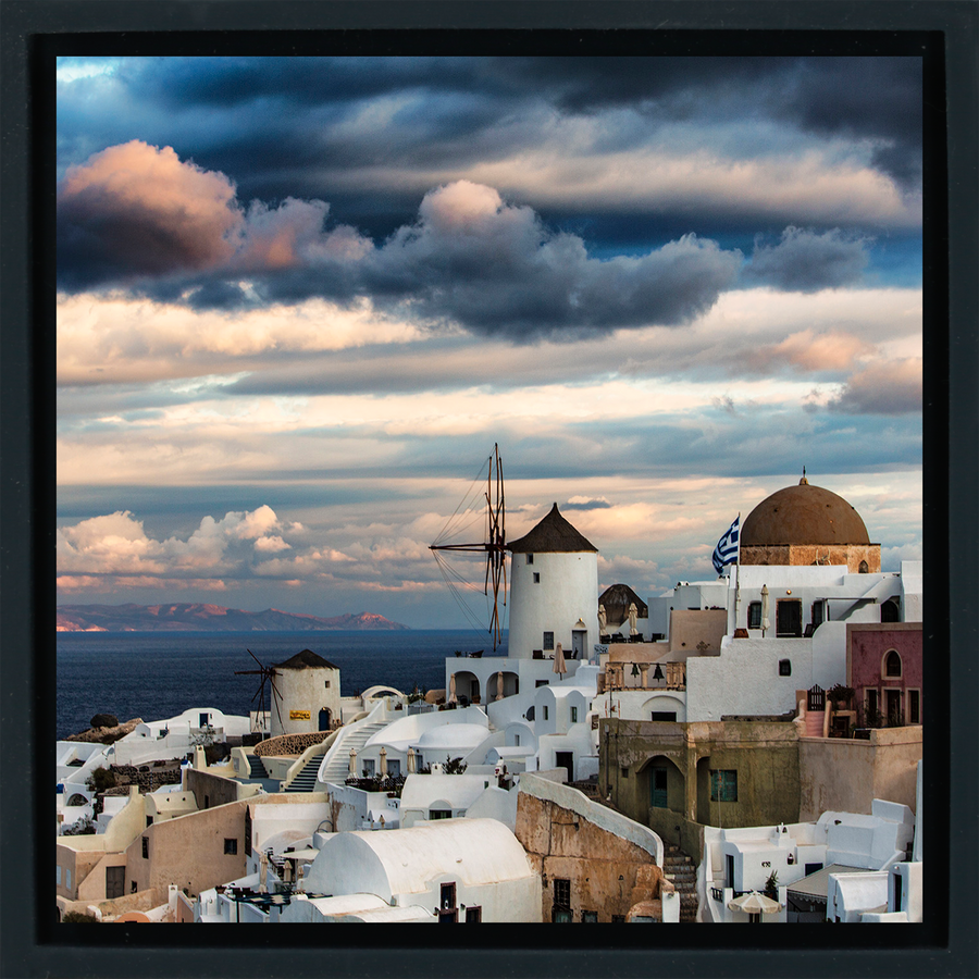 Sunset At Oia - Black Wrapp