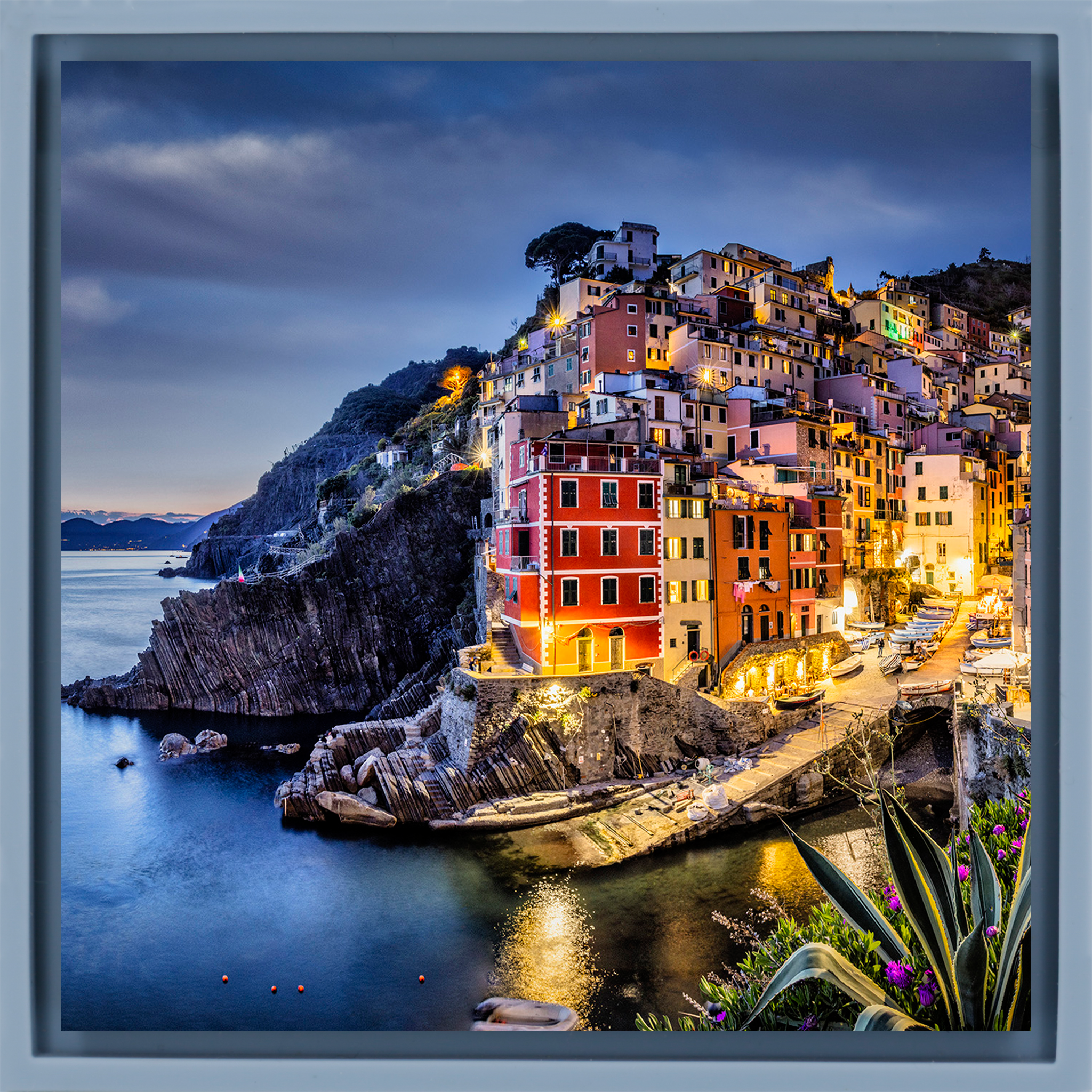 Riomaggiore in The Cinque Terra- Light Blue Wrapp