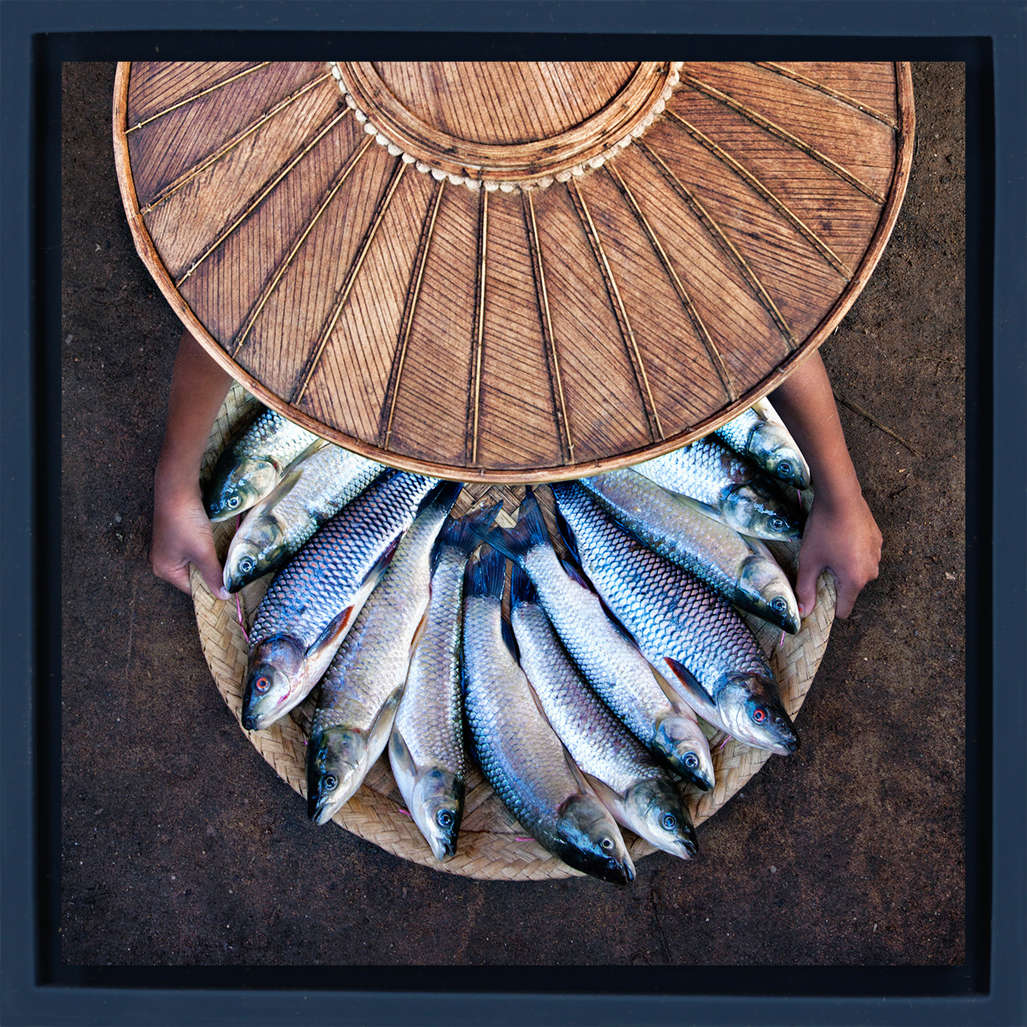 Pêcheur du lac Inle - Enveloppe bleu foncé