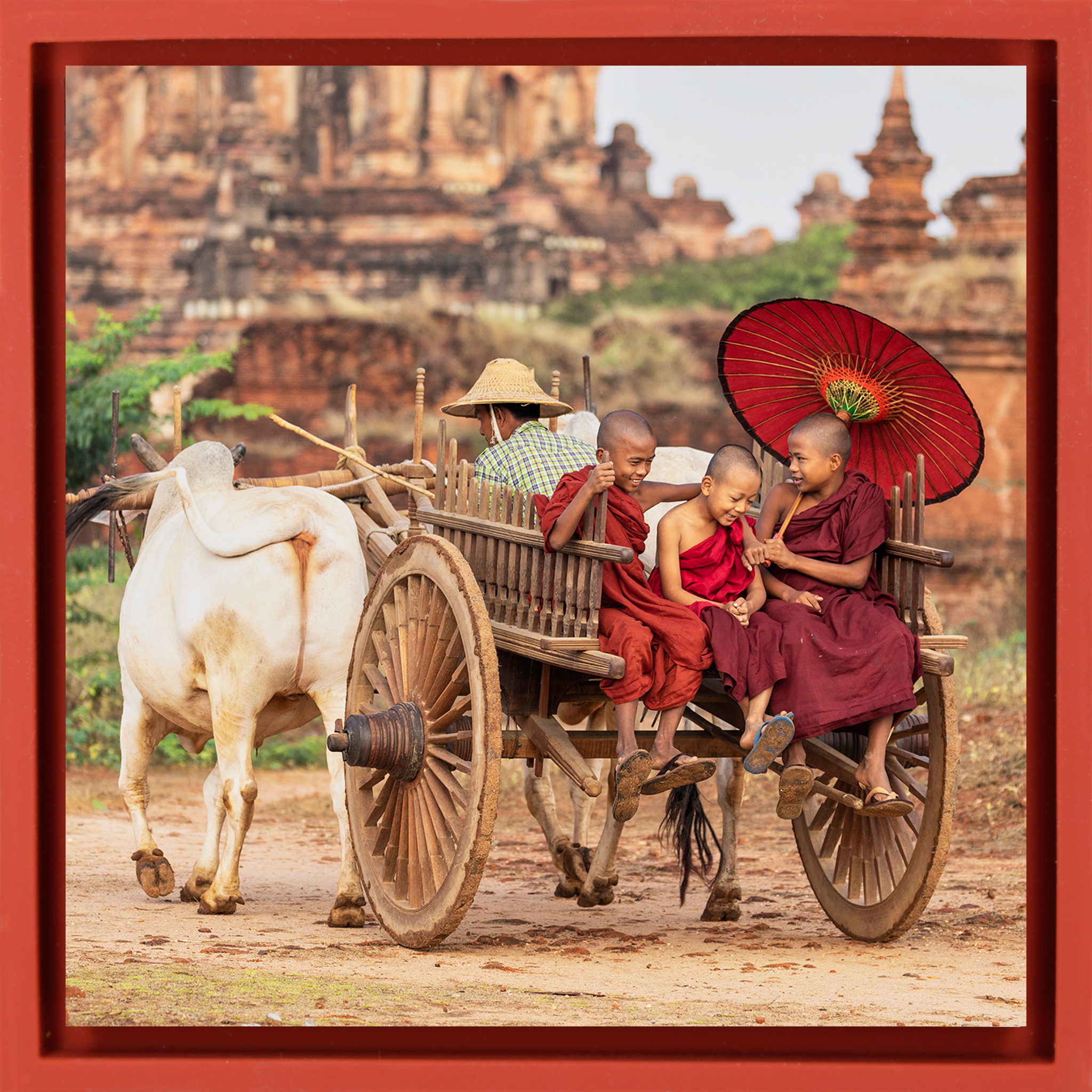 Monks in Bagan - Red Wrapp