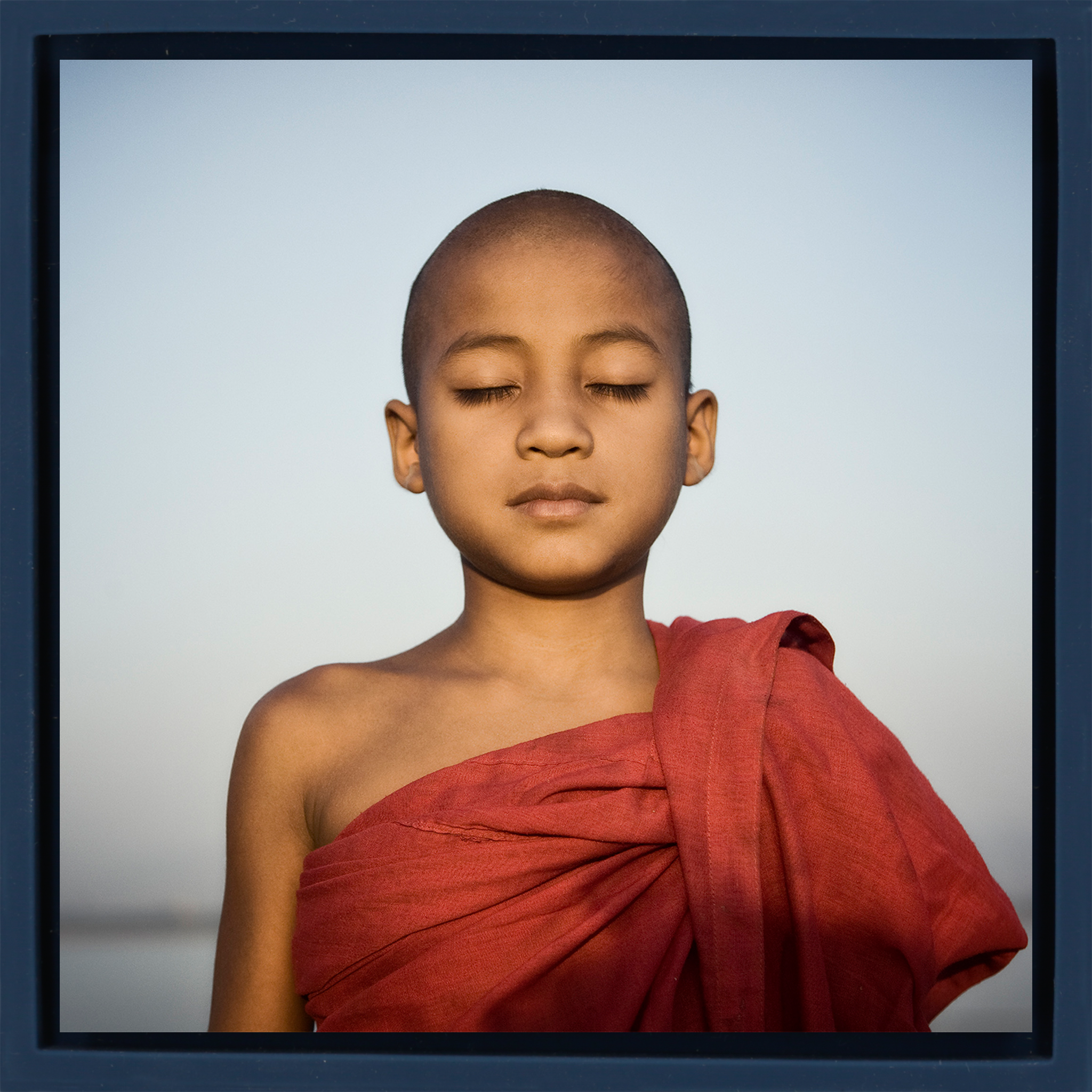 Novice Monk in Mandalay- Dark Blue Wrapp