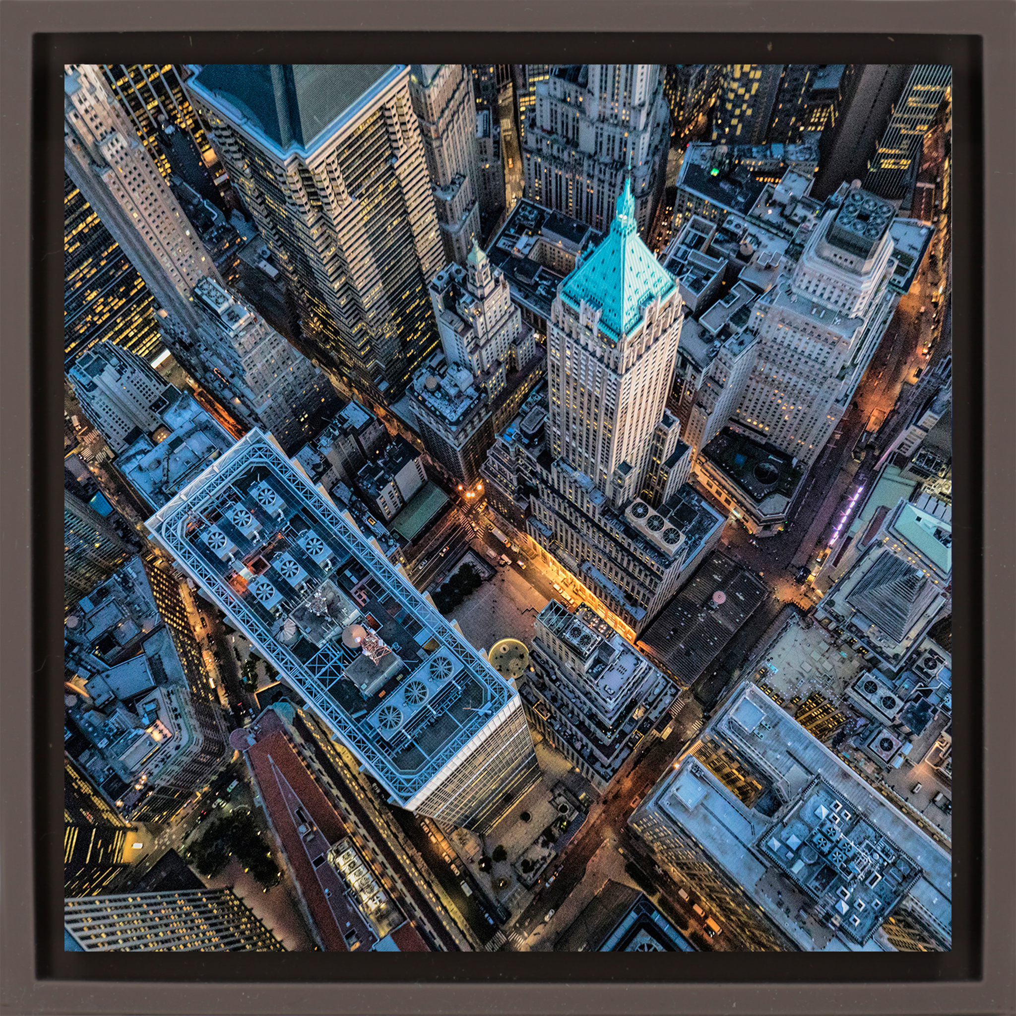 New York vue du ciel - Brown Wrap