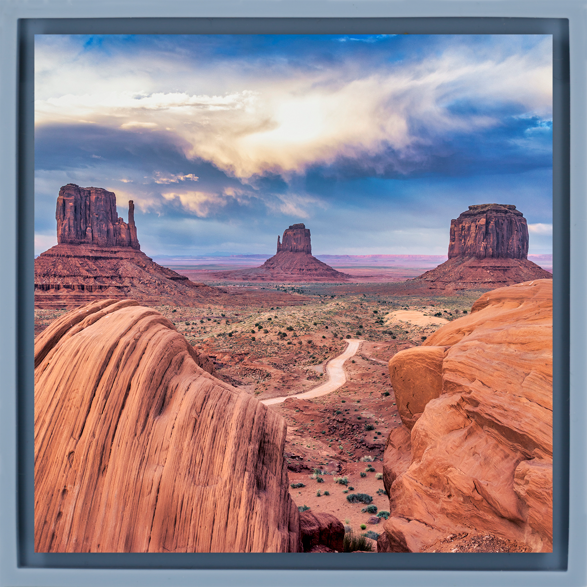 Les moufles de Monument Valley - Emballage bleu clair