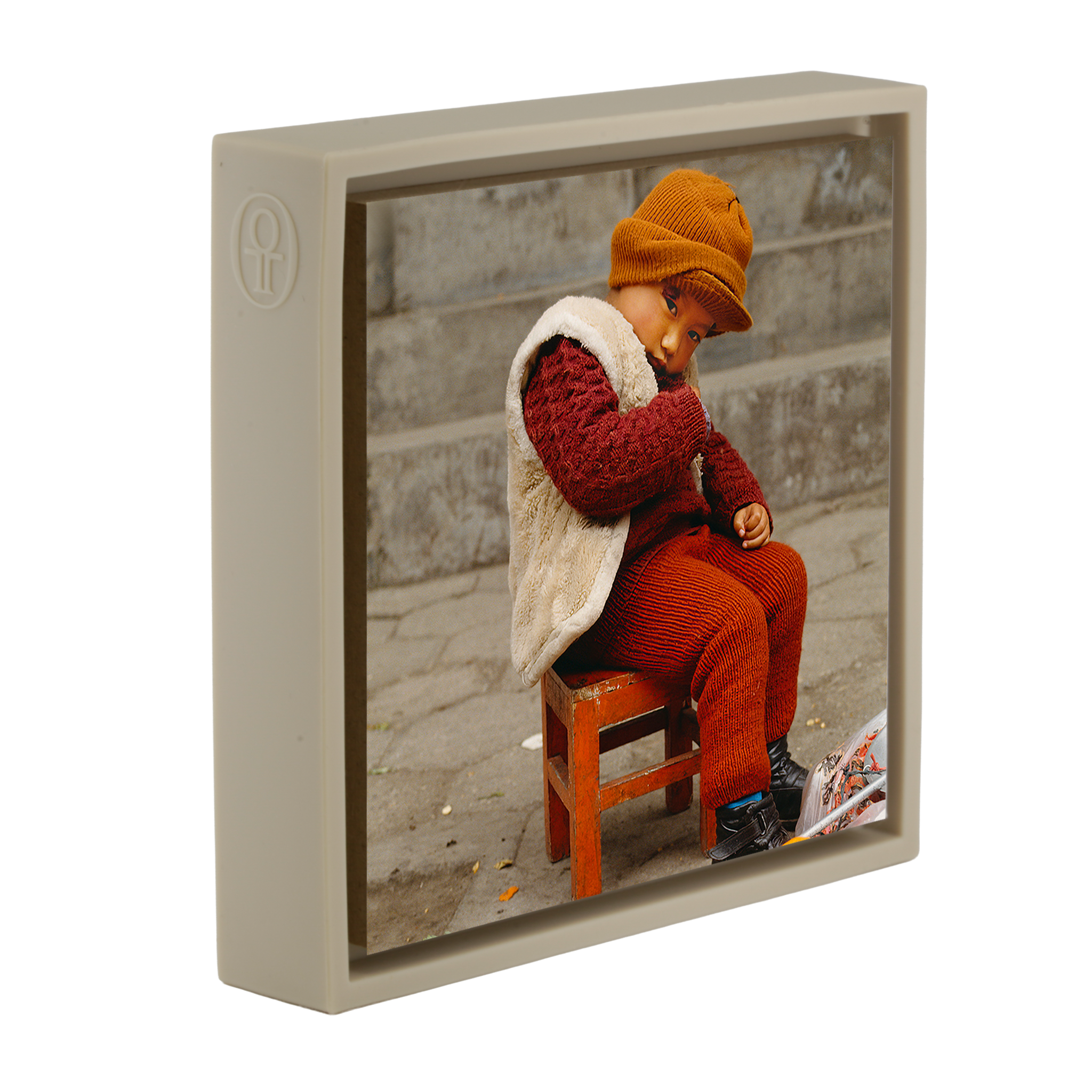 Oranges de la fille chinoise - Emballage sable