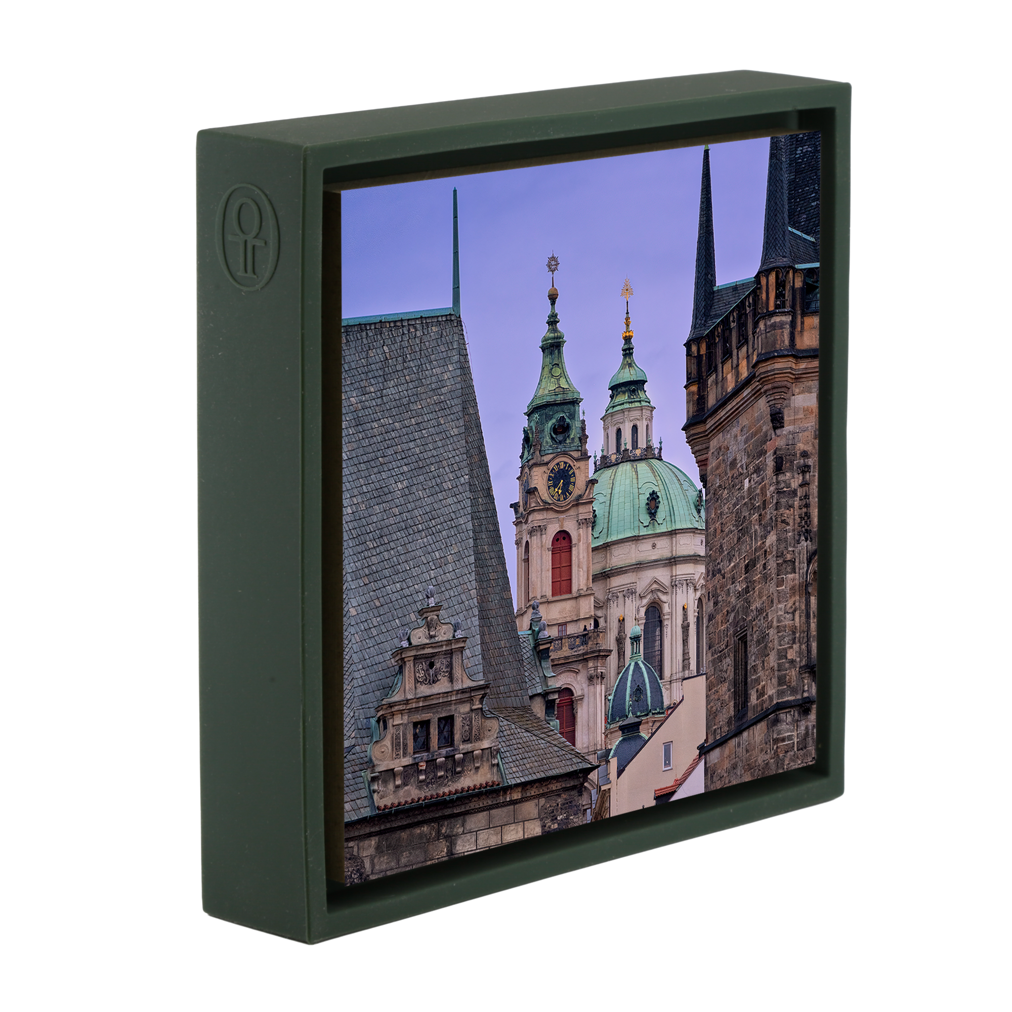 Prague Skyline- Dark Green Wrapp