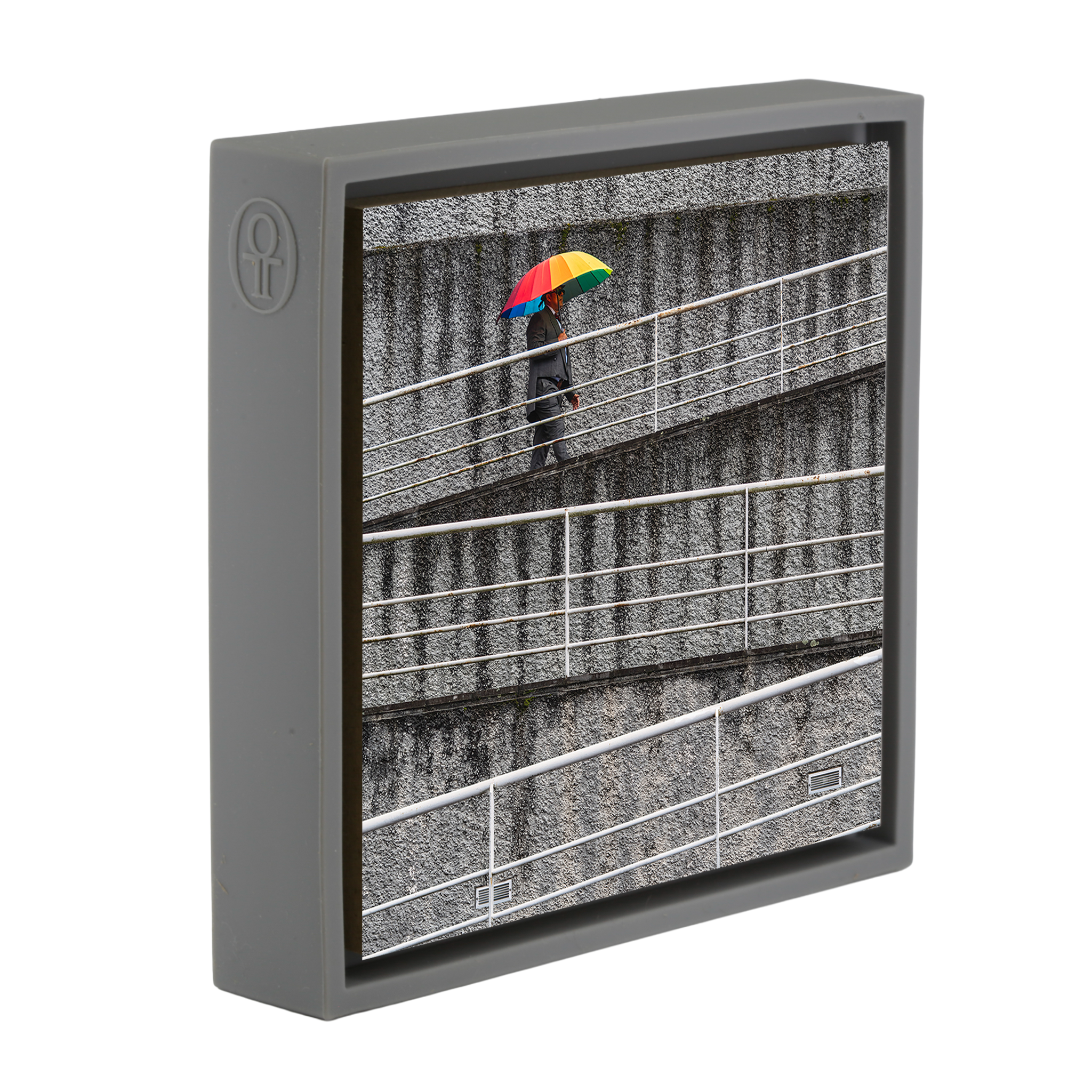 Parapluie arc-en-ciel - Emballage gris