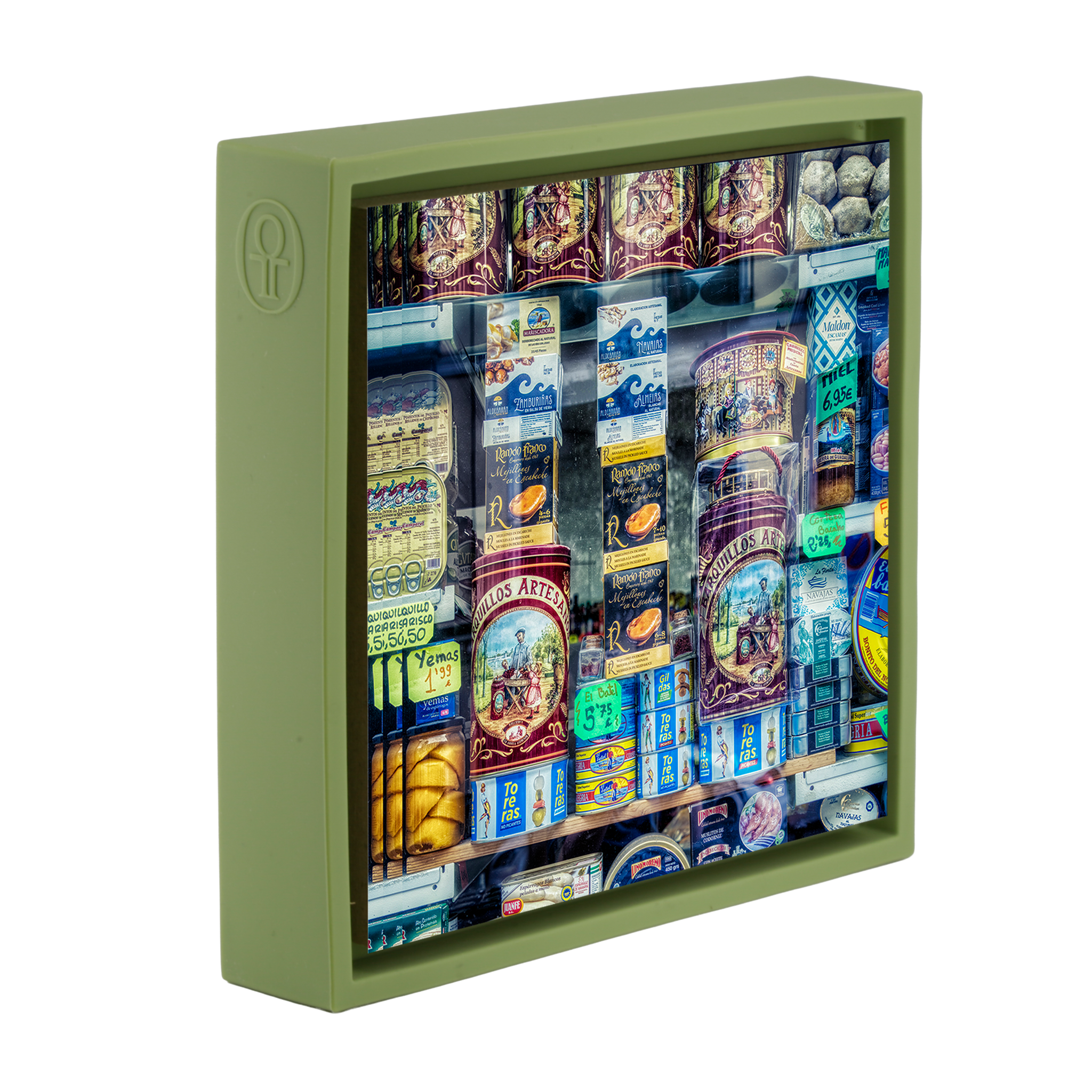 Schaufenster Madrid – Hellgrüne Verpackung