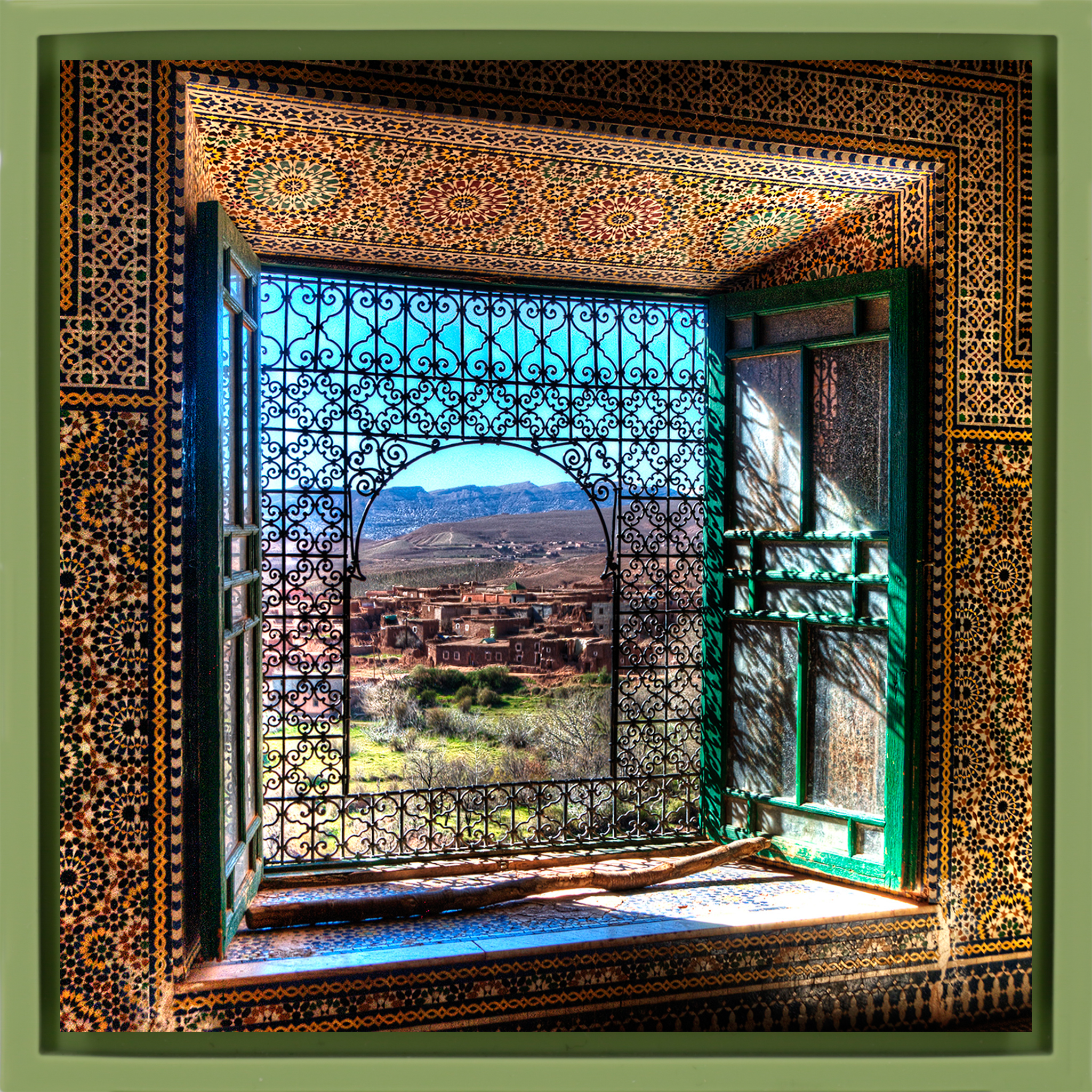 Maroc Fenêtre - Emballage vert clair