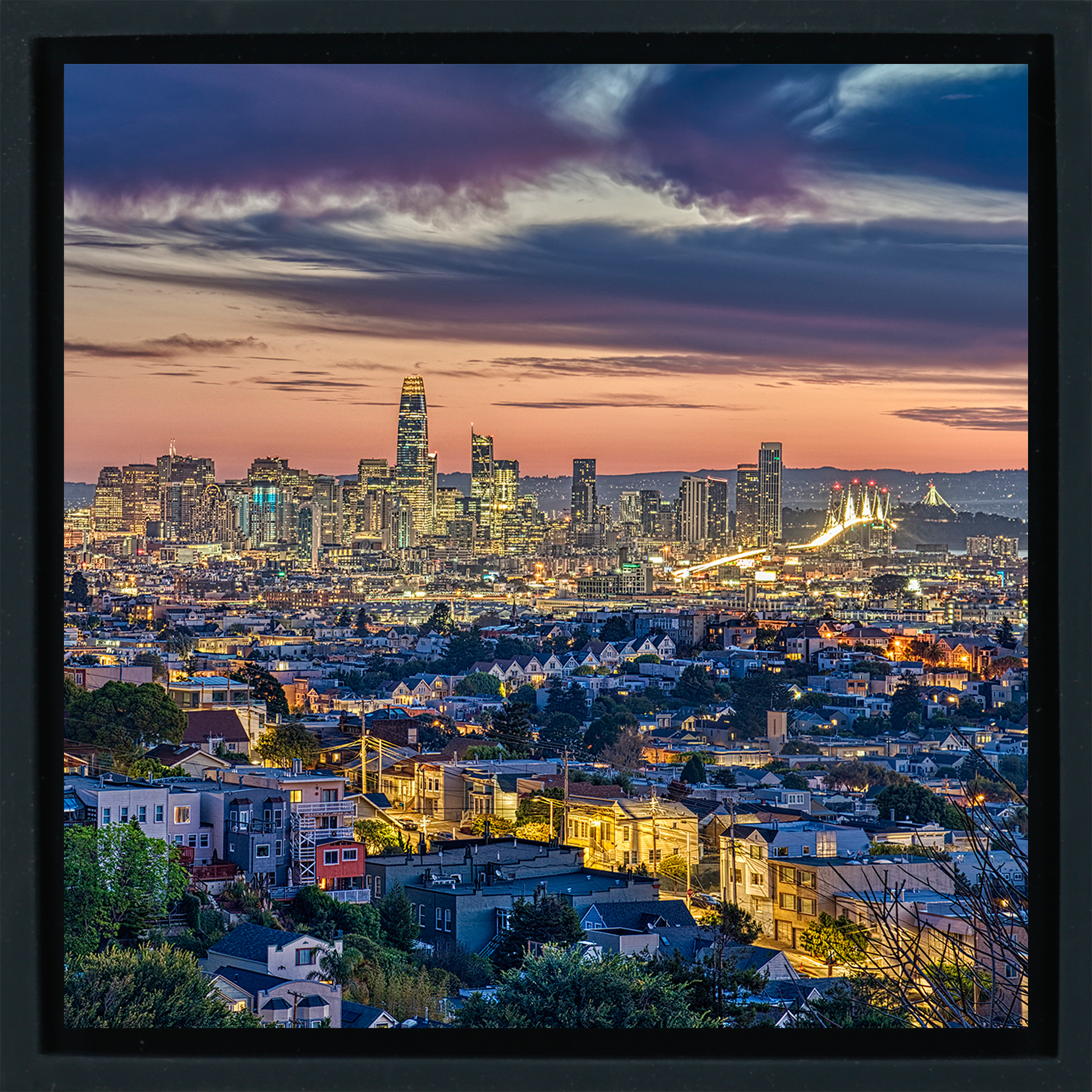 San Francisco City Sunrise - Zwarte Wrapp