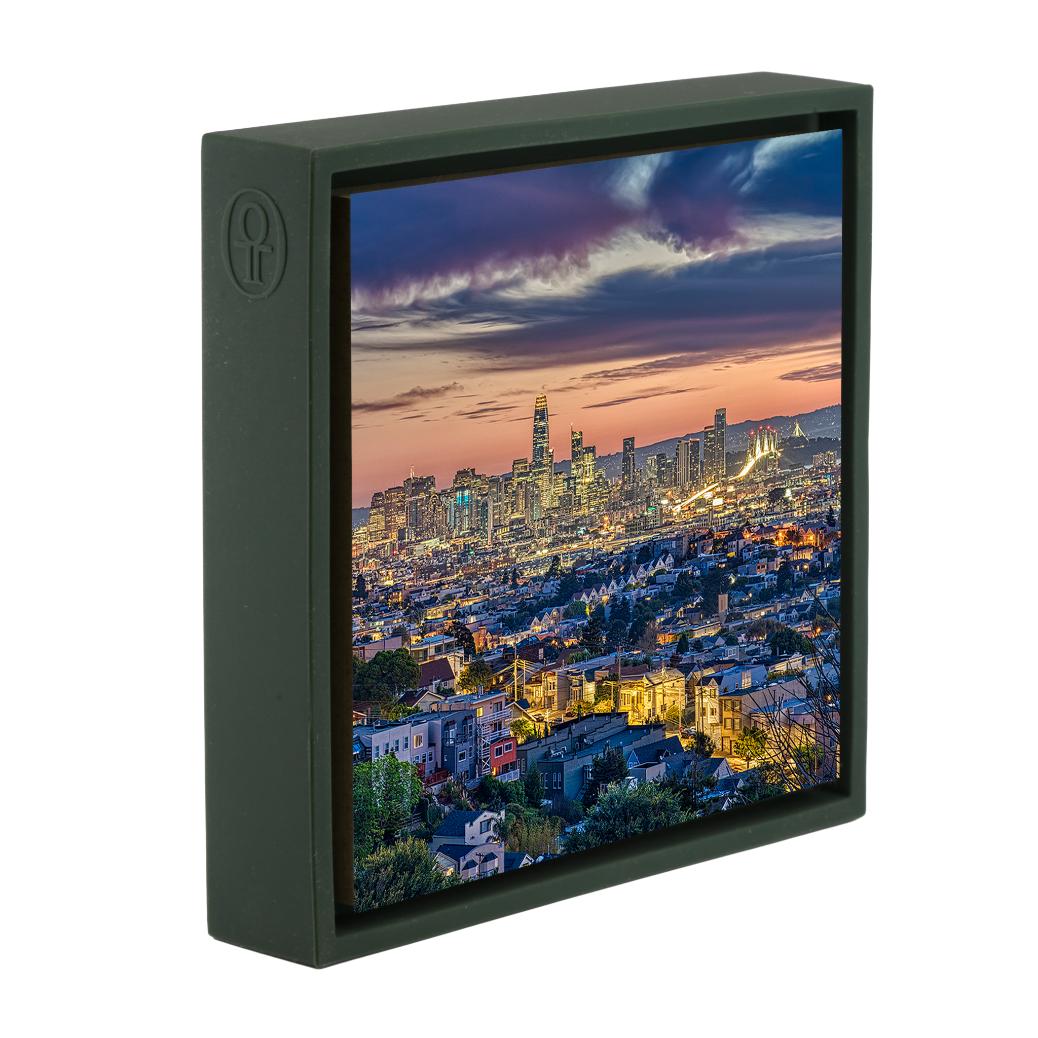 San Francisco City Sunrise - Donkergroene Wrapp
