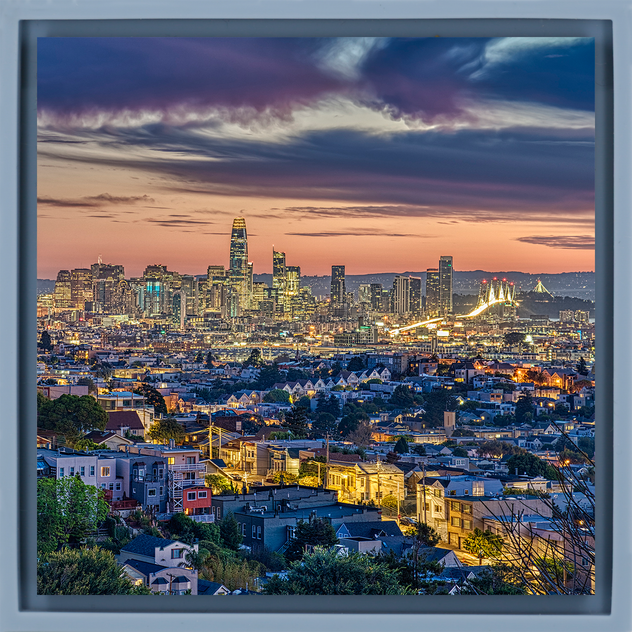 San Francisco City Sunrise - Lichtblauwe Wrapp