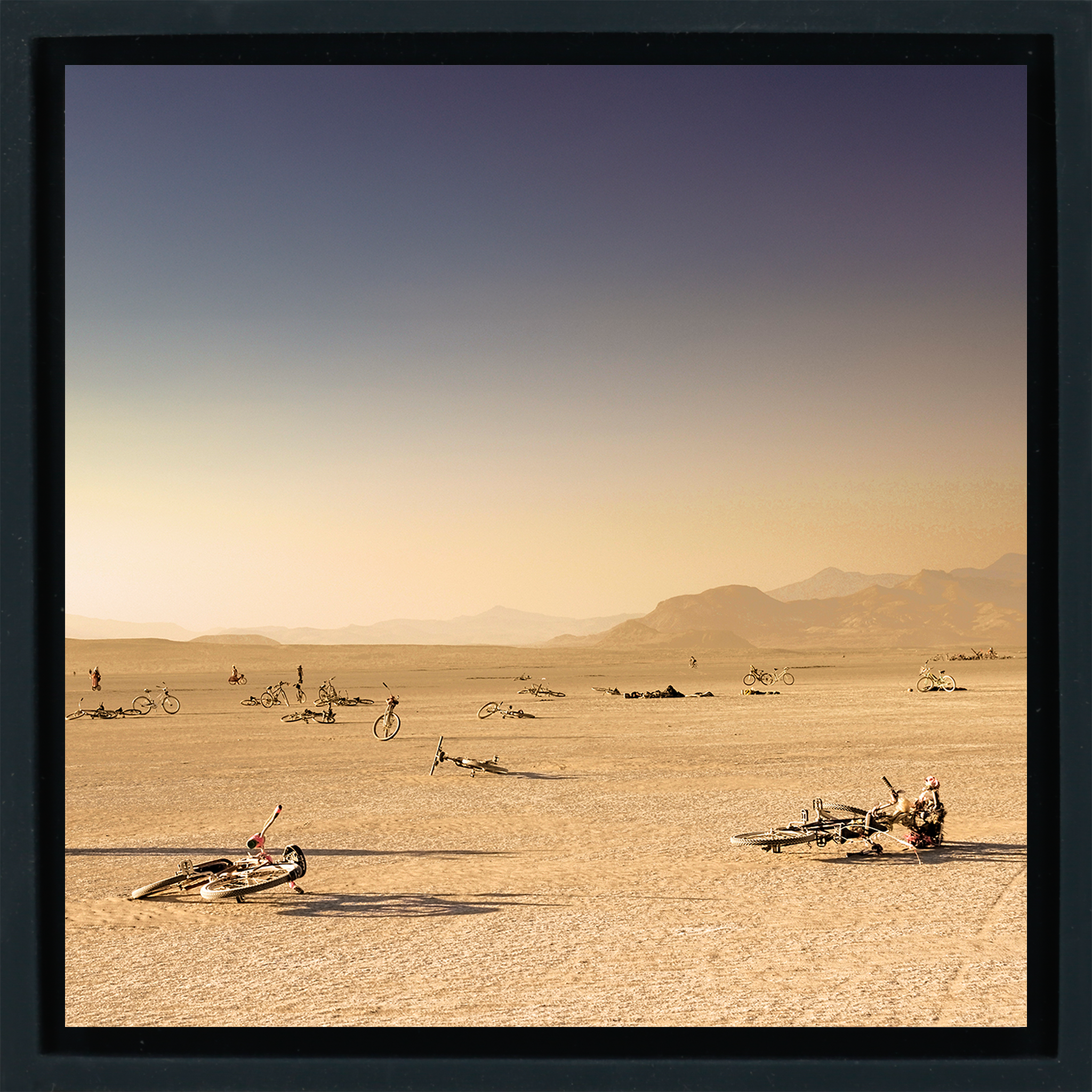 Bicycle Graveyard Burning Man- Black Wrapp